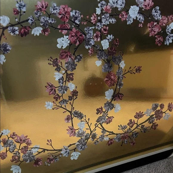 Floral Gold Wall Art with Black Frame by Instinct Style NWT - Picture 4 of 10